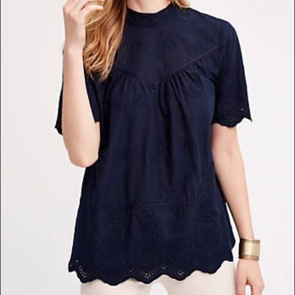 Anthropologie embroidered Lorietta top size S